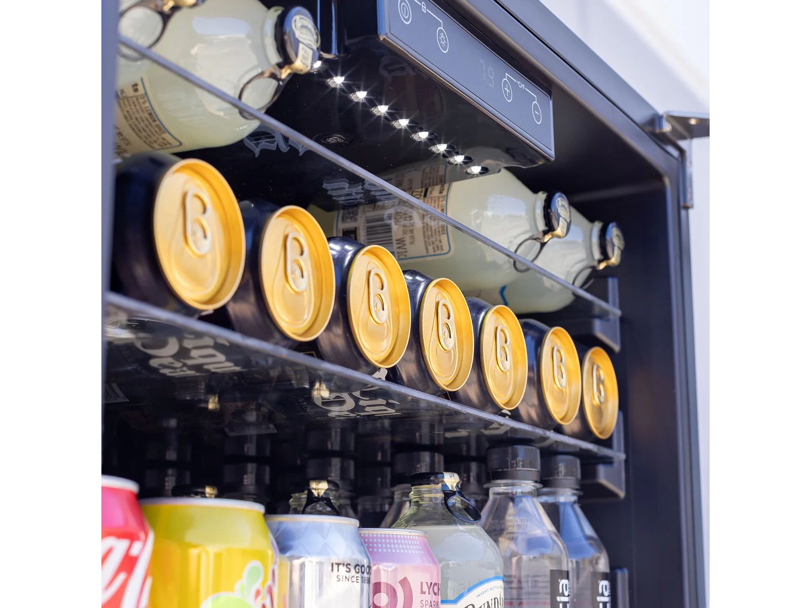 Summerset 24-Inch 5.1 Cu. Ft. Outdoor Glass Door Refrigerator with Glass Shelves