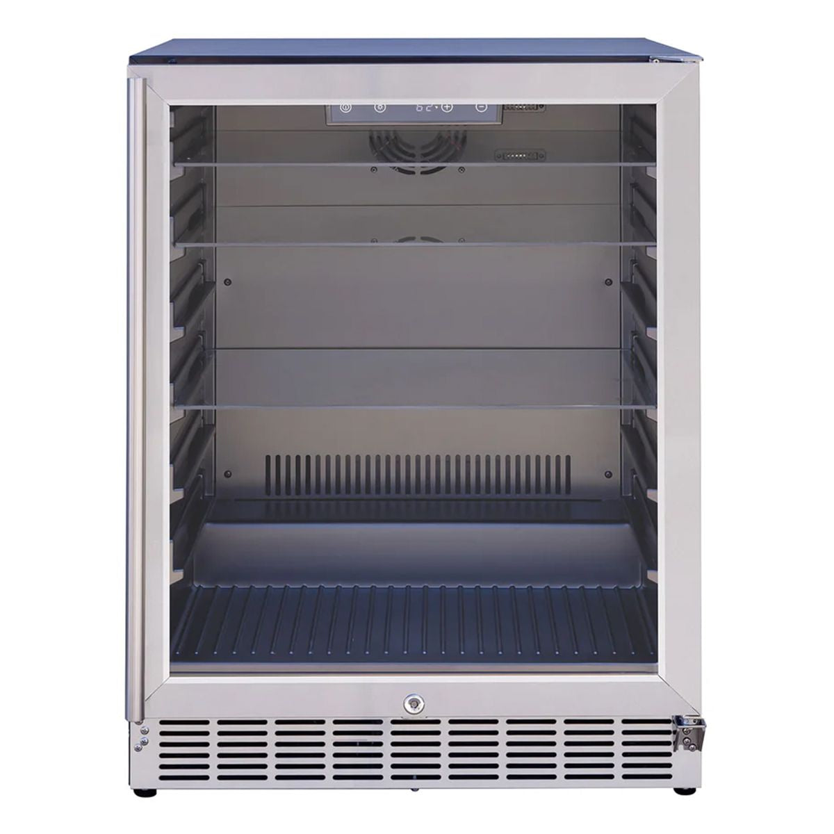 Summerset 24-Inch 5.1 Cu. Ft. Outdoor Glass Door Refrigerator with Glass Shelves