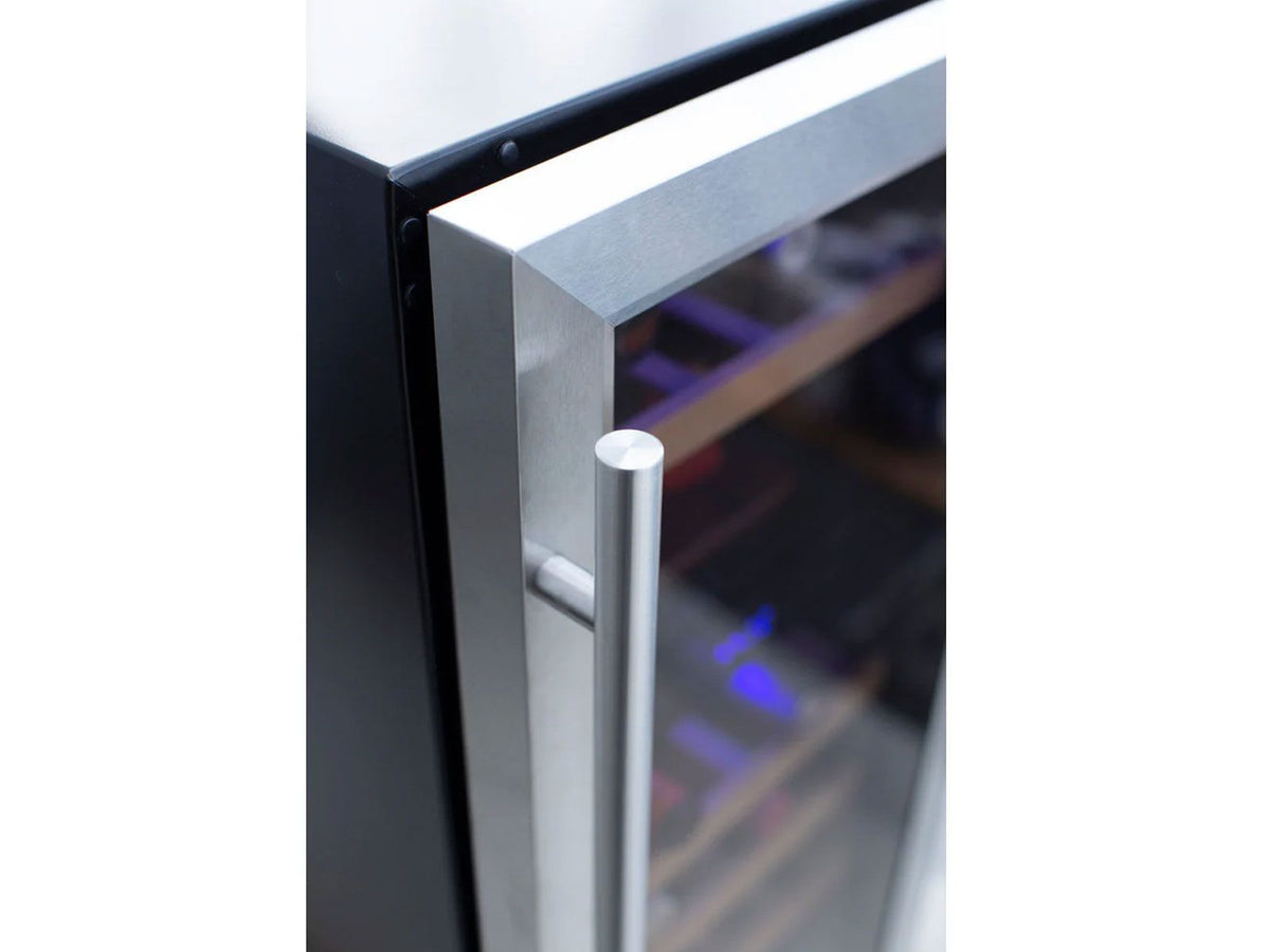 Summerset 24-Inch Outdoor Rated Dual Zone Wine Cooler – 46 Bottle Capacity, Digital Temperature Control