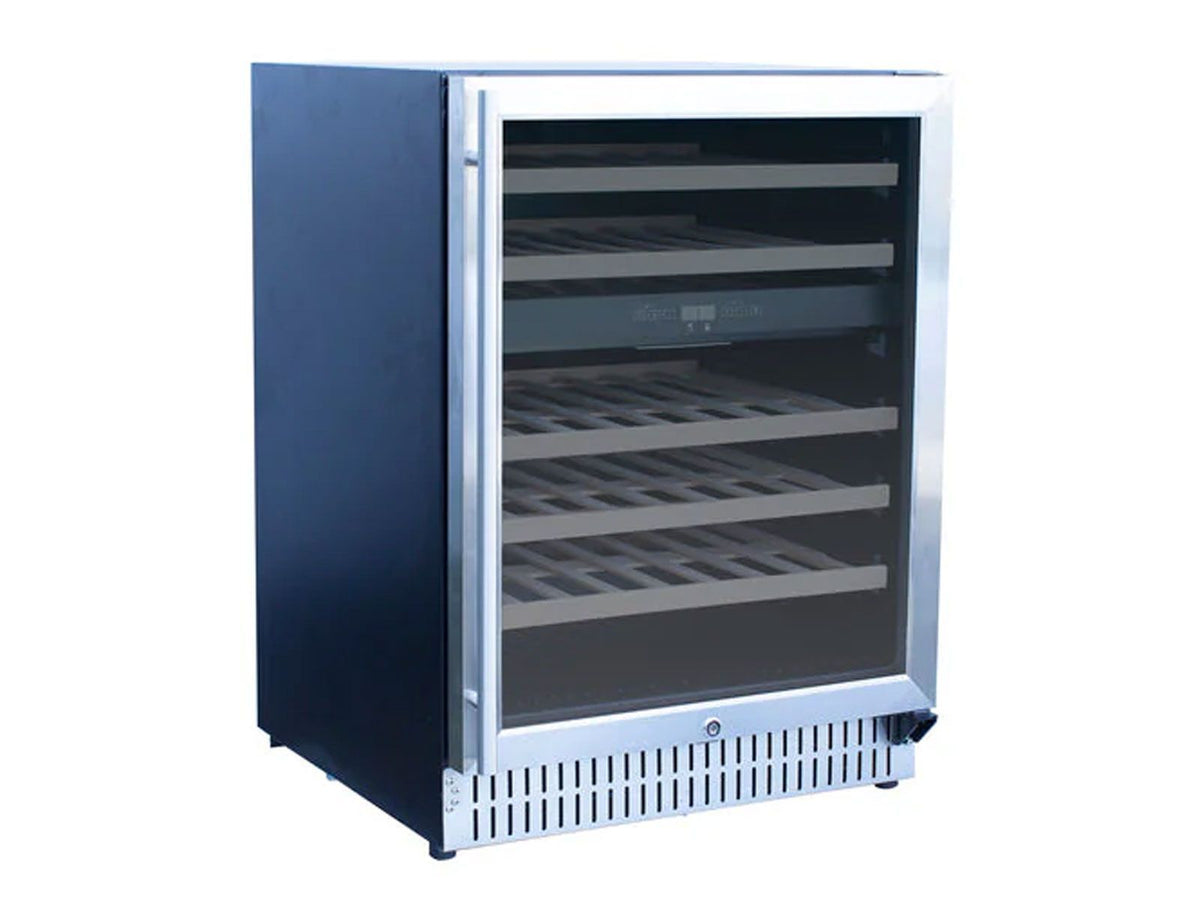 Summerset 24-Inch Outdoor Rated Dual Zone Wine Cooler – 46 Bottle Capacity, Digital Temperature Control