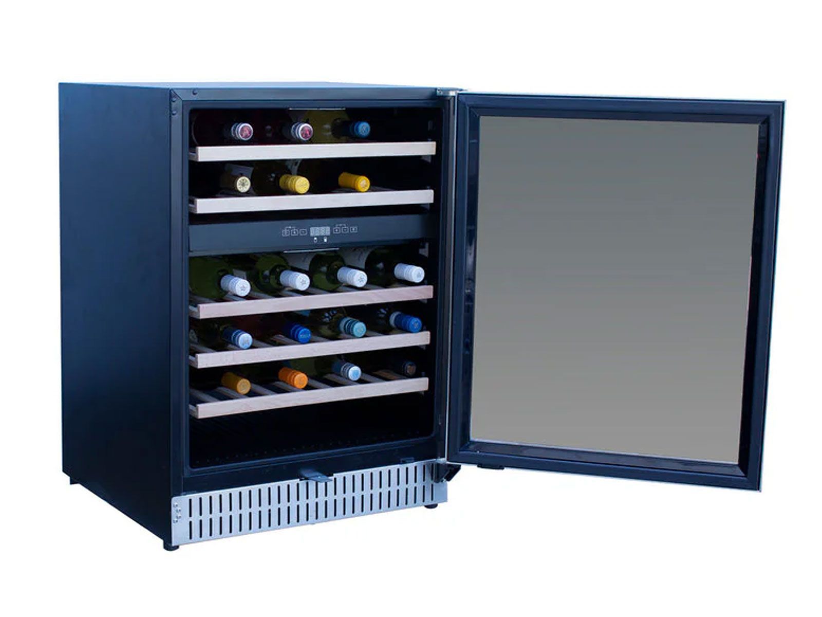 Summerset 24-Inch Outdoor Rated Dual Zone Wine Cooler – 46 Bottle Capacity, Digital Temperature Control