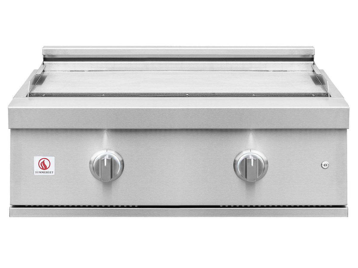 Summerset Pro Series 30-Inch Built-In Stainless Steel Gas Griddle – Dual 18,000 BTU U-Tube Burners