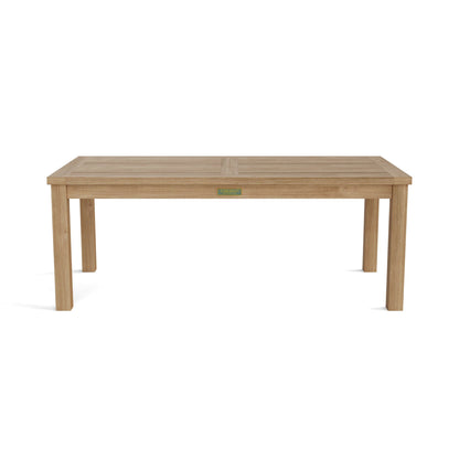 Wooden table on a white background