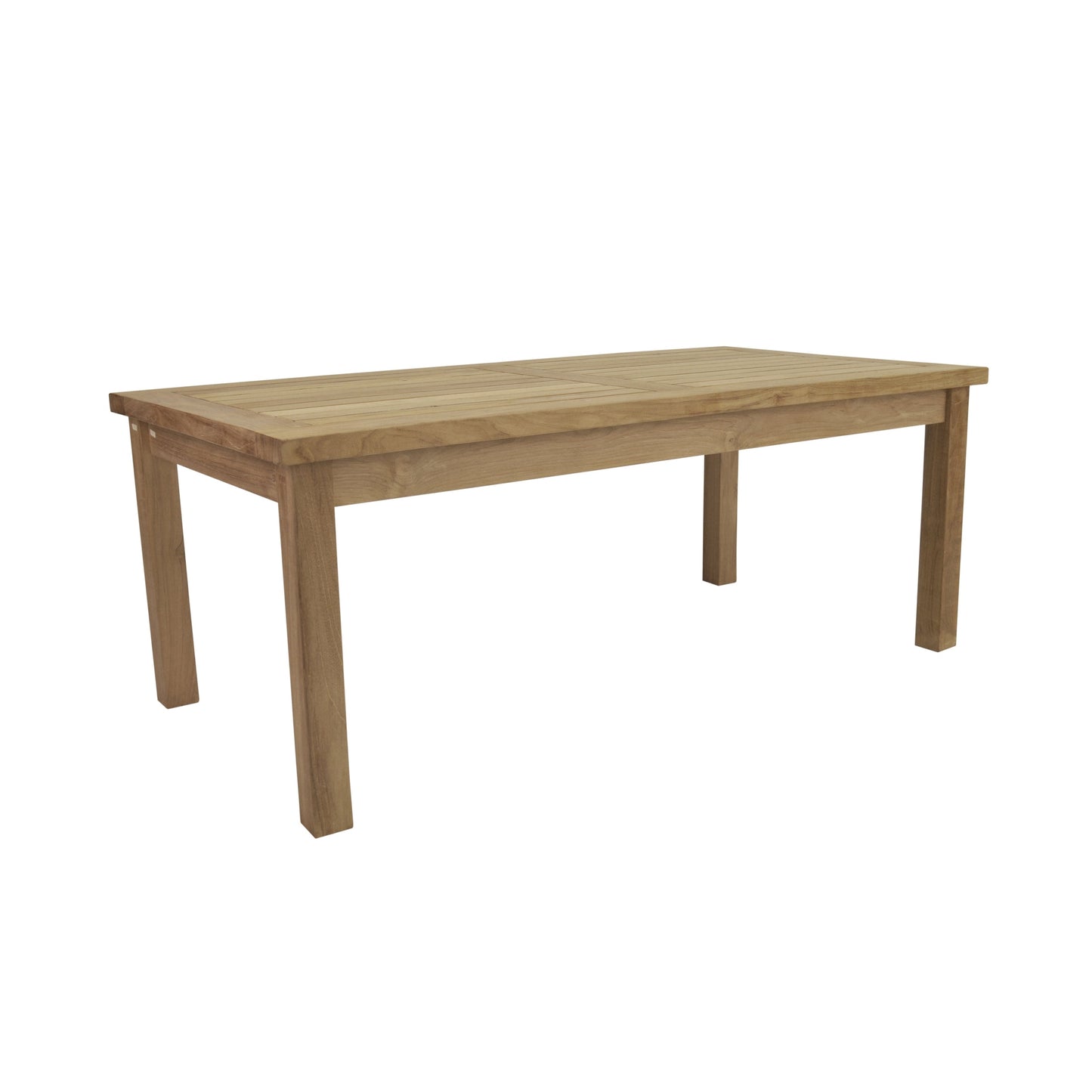 Wooden dining table on a white background