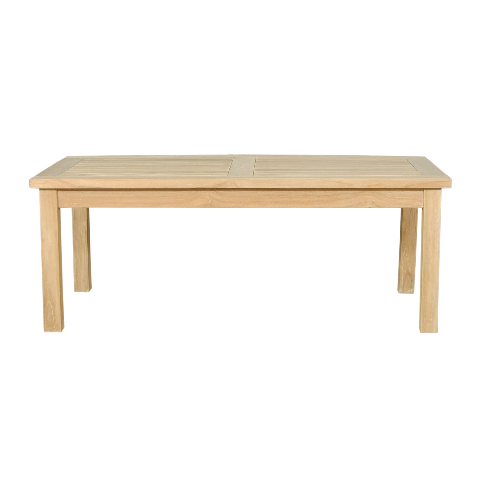 Wooden table on a white background