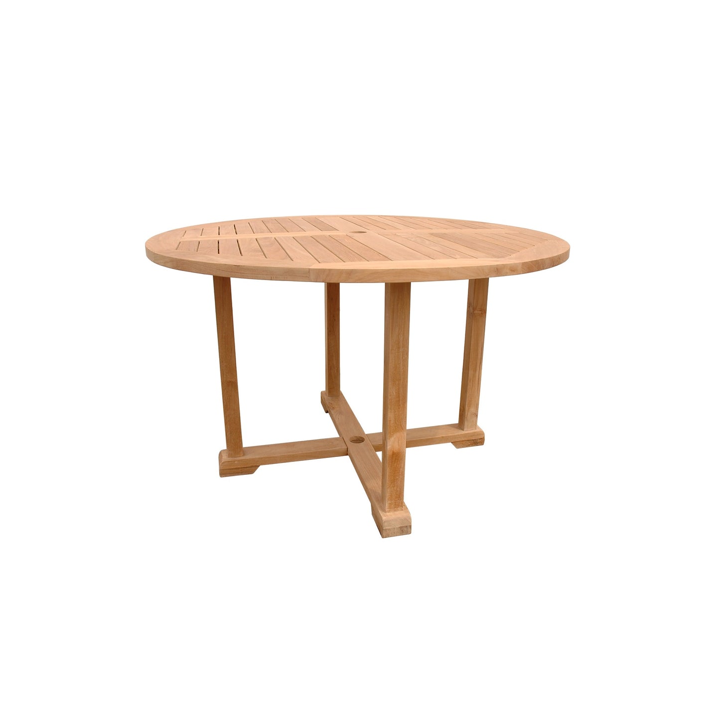Tosca 47" Round Table – Teak Outdoor Dining | BetterPatio // BetterPatio.com