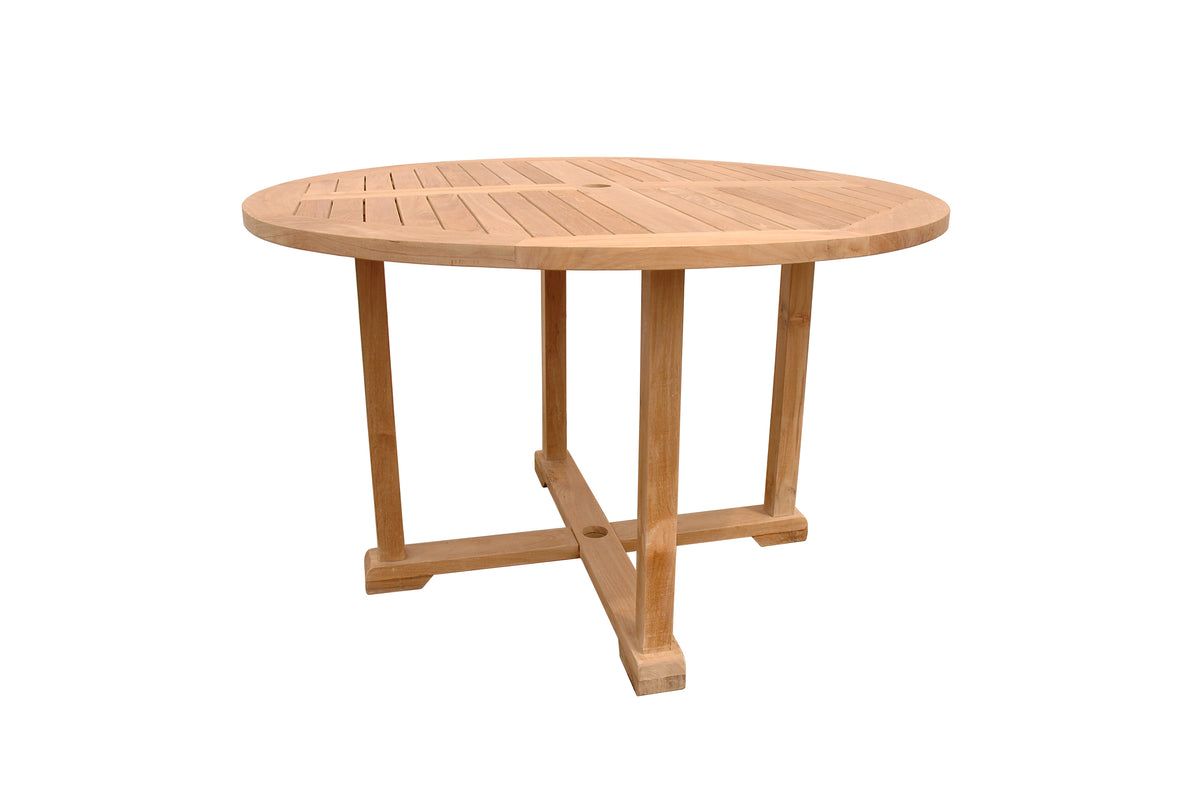 Tosca 47" Round Table – Teak Outdoor Dining | BetterPatio // BetterPatio.com