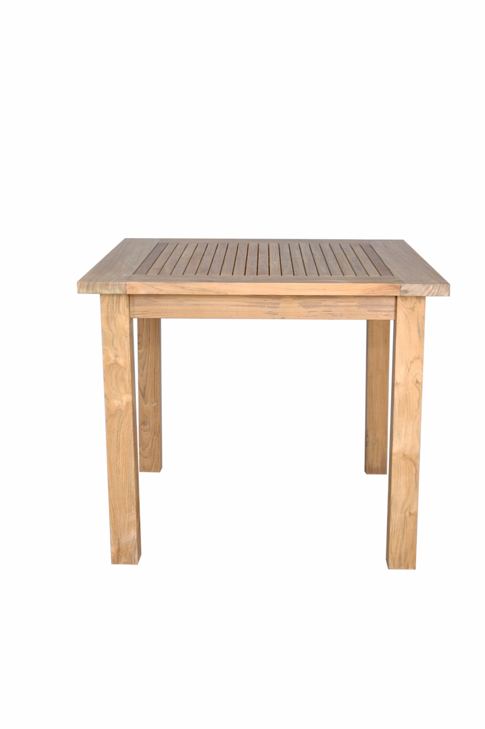 Wooden table on a white background