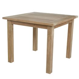 Bahama 35" Square Table - Small Slats Solid Teak Outdoor & Indoor Dining
