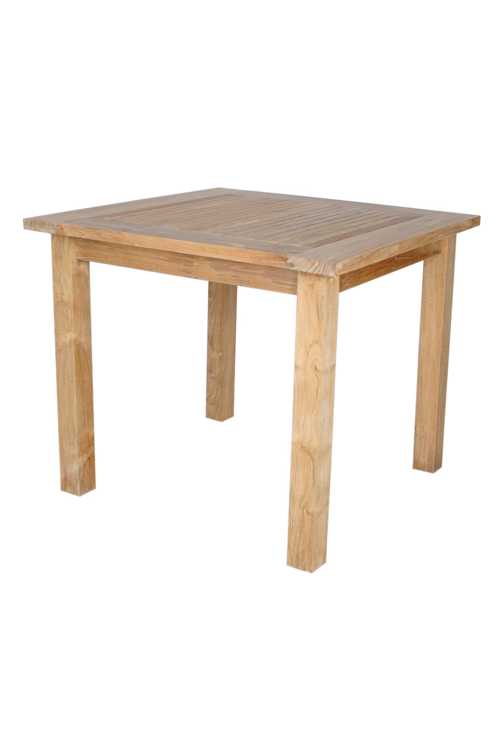 Wooden table on a white background
