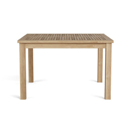 Windsor 47" Square Small Slat Dining Table - Solid Teak Outdoor & Indoor