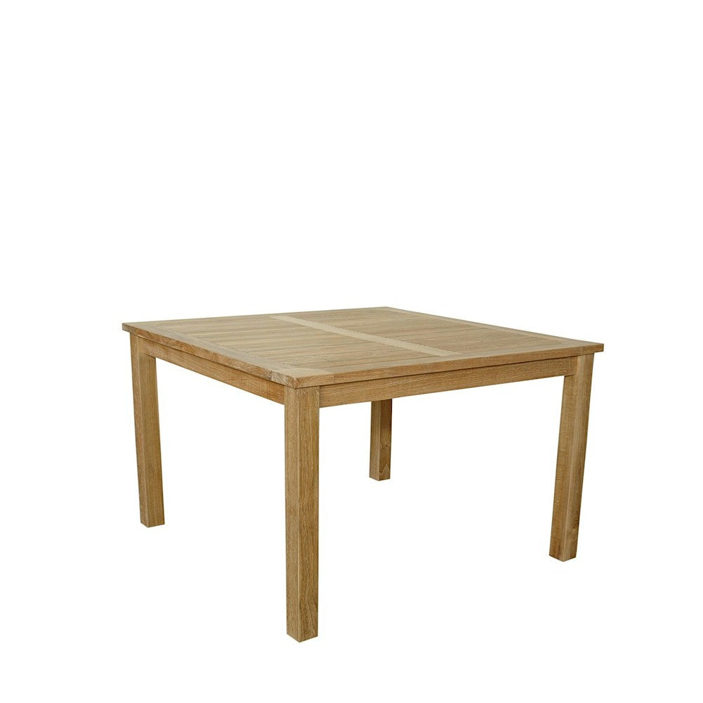 Windsor 47" Square Small Slat Dining Table – Teak Outdoor & Indoor | BetterPatio // BetterPatio.com