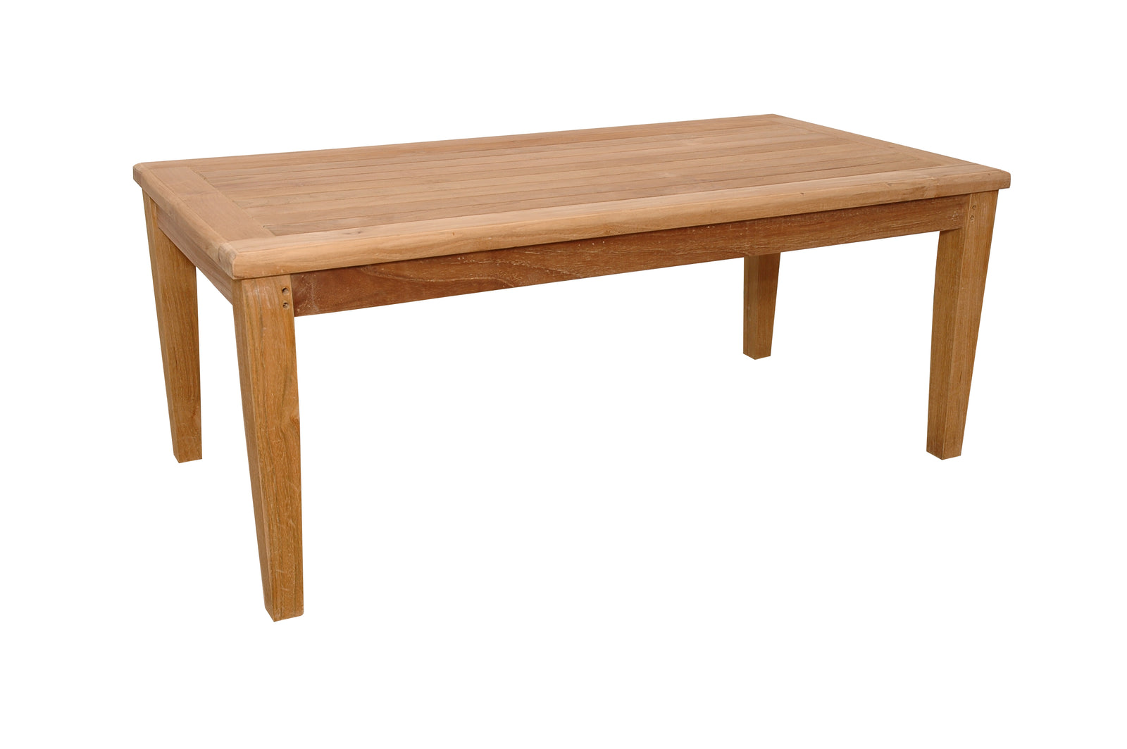 Wooden table on a white background