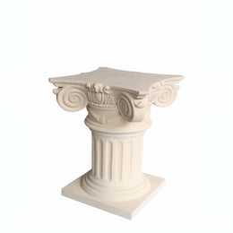 Florence Pedestal Table Base in Cast Limestone - Classic Antique Finish