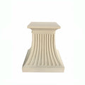 Fluted Pedestal Cast Limestone Base - Antique Finish Natural Beige