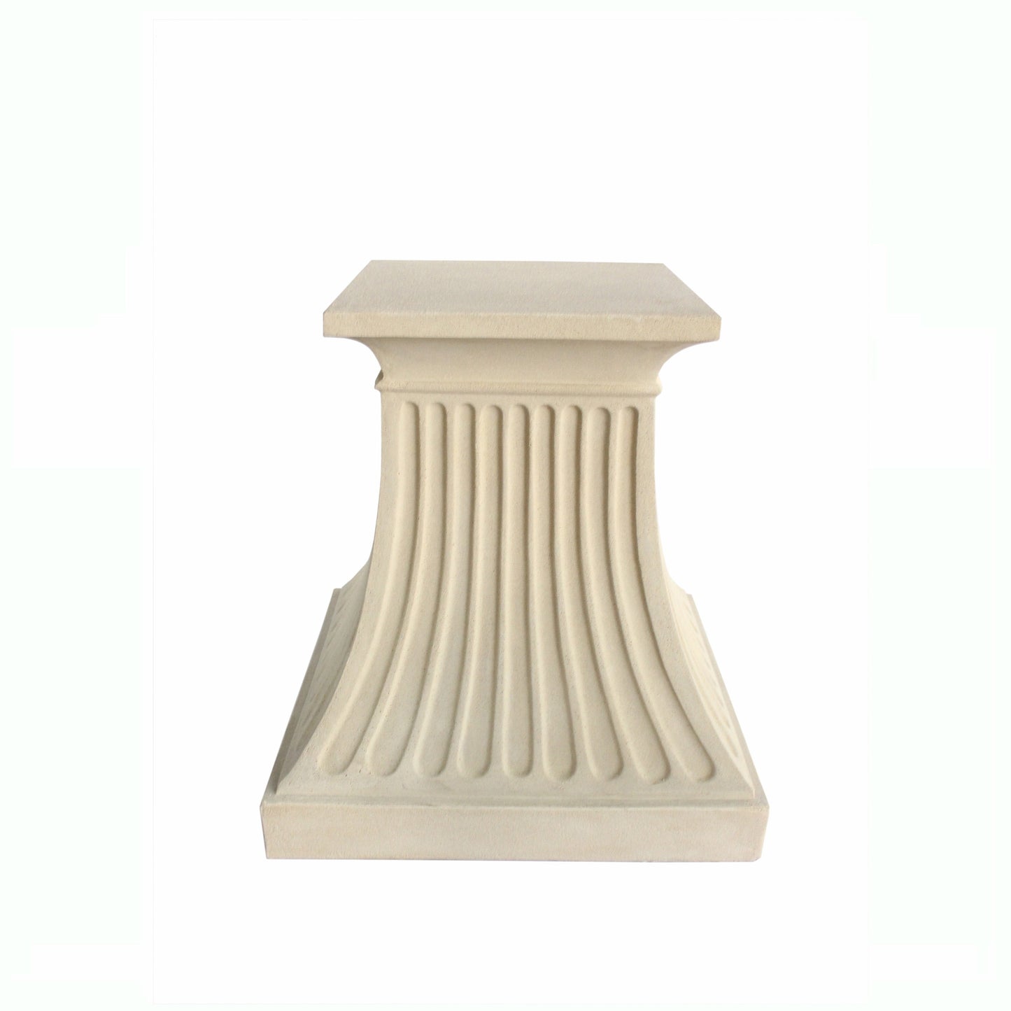 Decorative stone pedestal on a white background