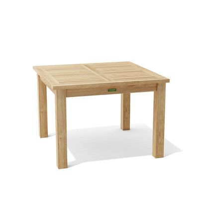 Wooden table on a white background