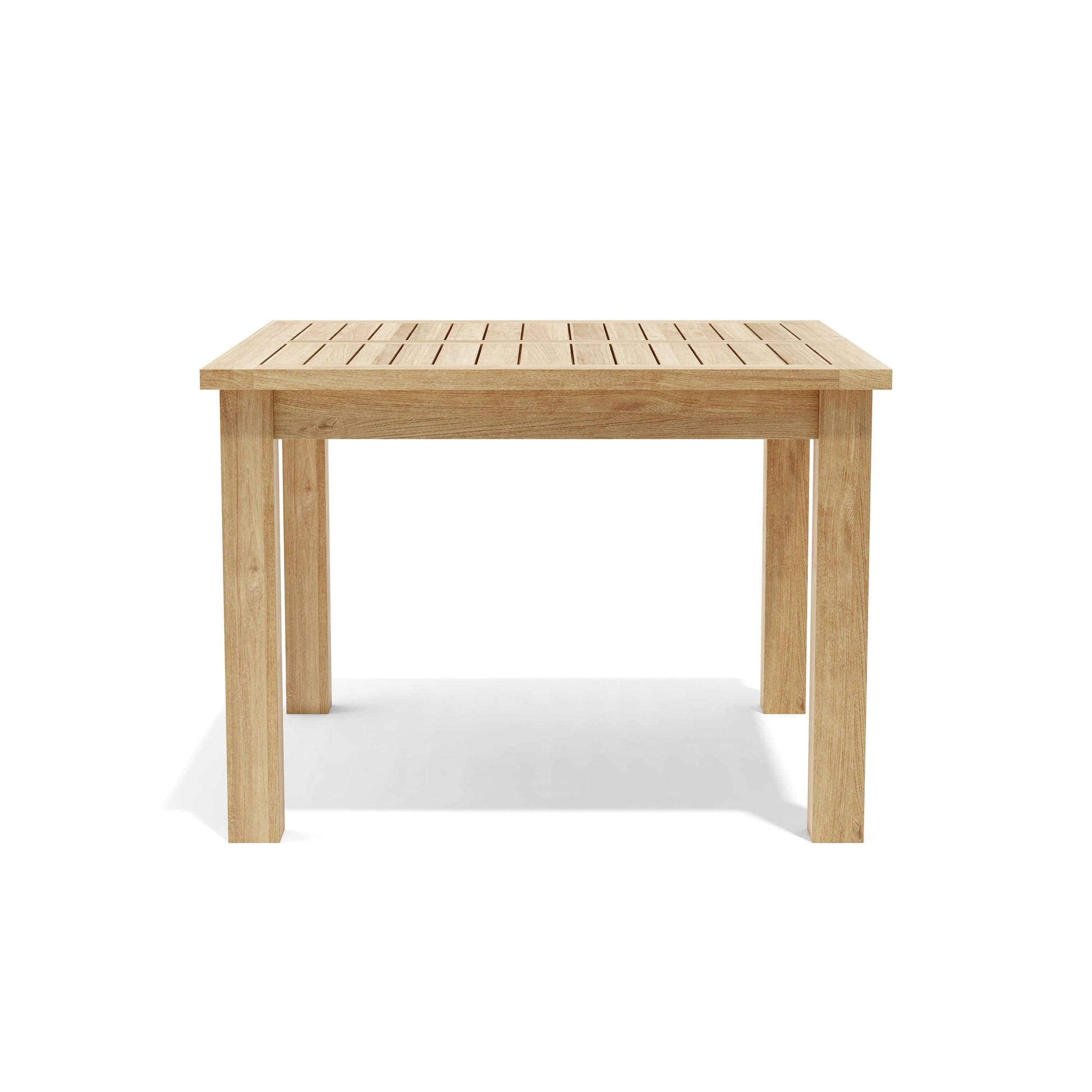 Wooden table on a white background