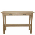Atlanta Teak Wood Rectangular Serving Table with 2 Drawers & Shelf