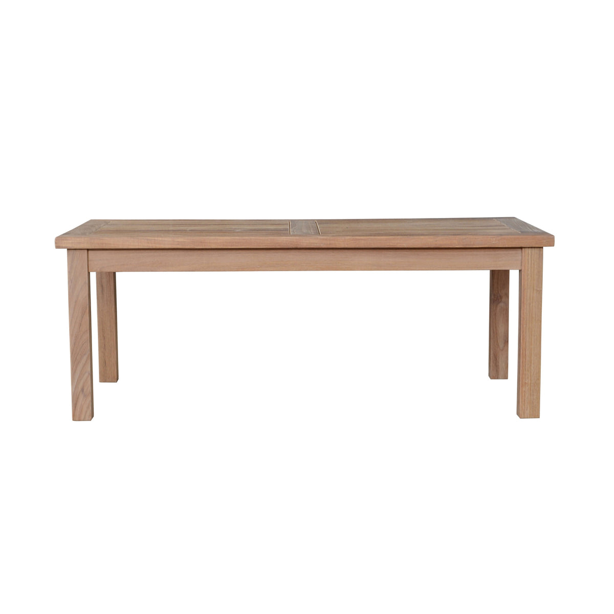 Wooden dining table on a white background