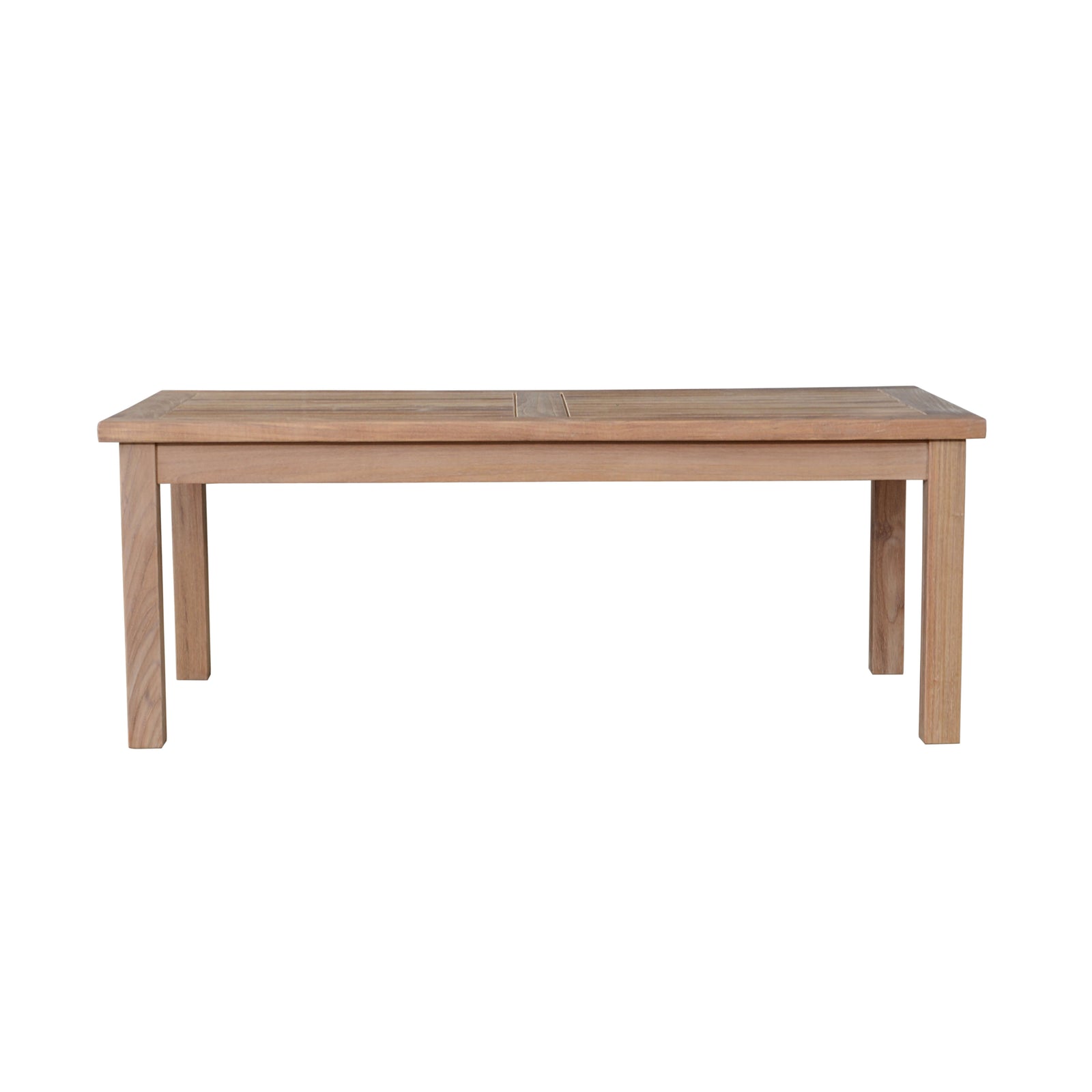 Wooden dining table on a white background