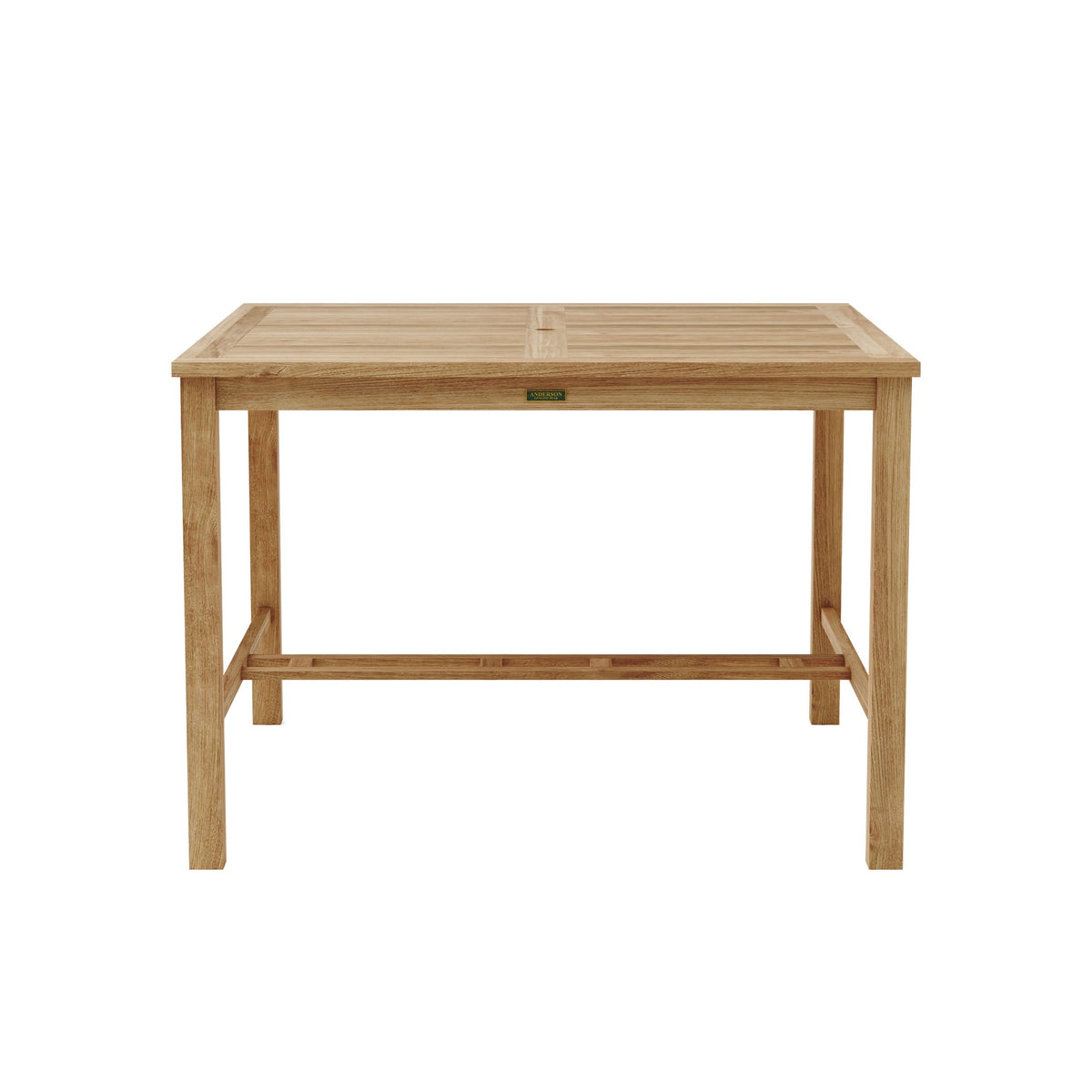 Wooden table on a white background