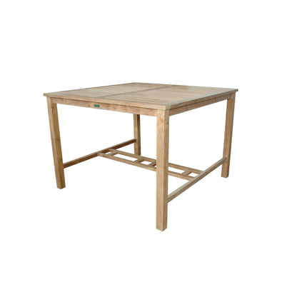 Wooden dining table on a white background
