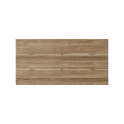 Wooden panel with a natural finish on a white background