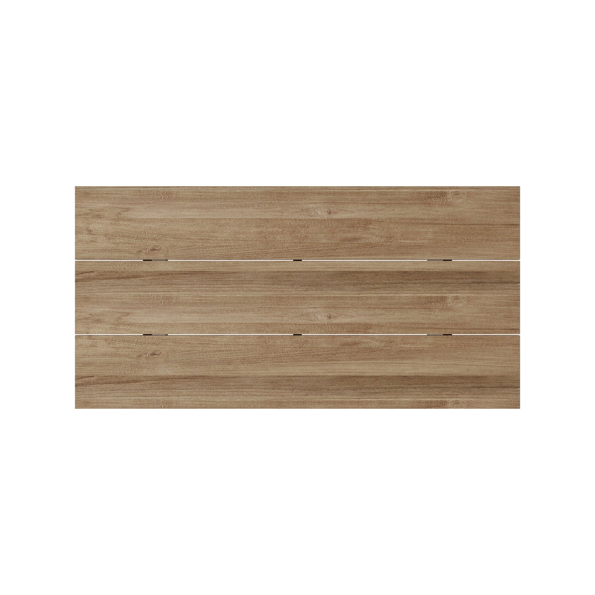 Wooden panel with a natural finish on a white background