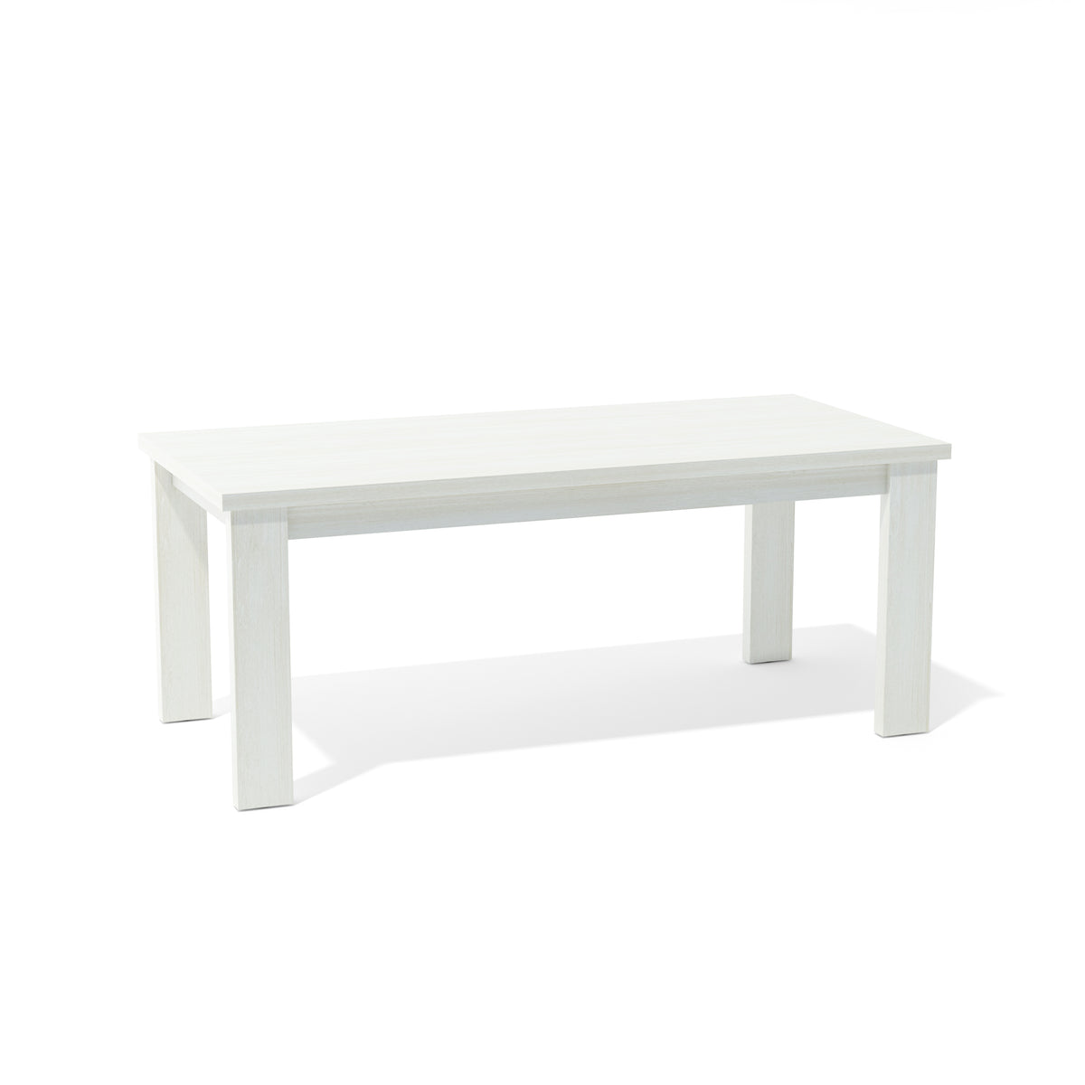 White coffee table on a white background