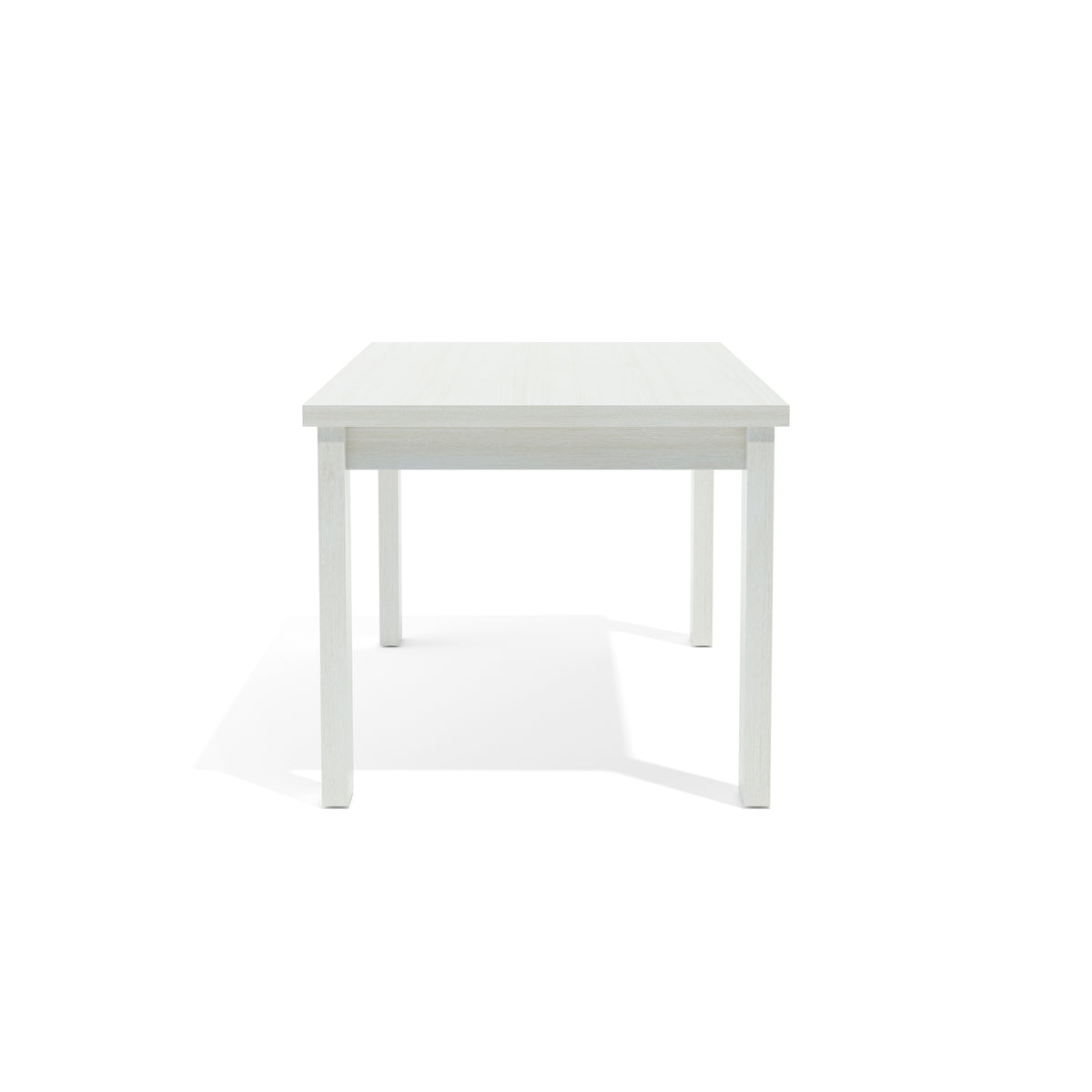White table on a white background