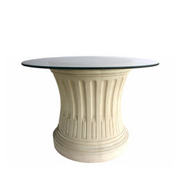 Louis XVI Fluted Pedestal - Cast Limestone Timeless Design