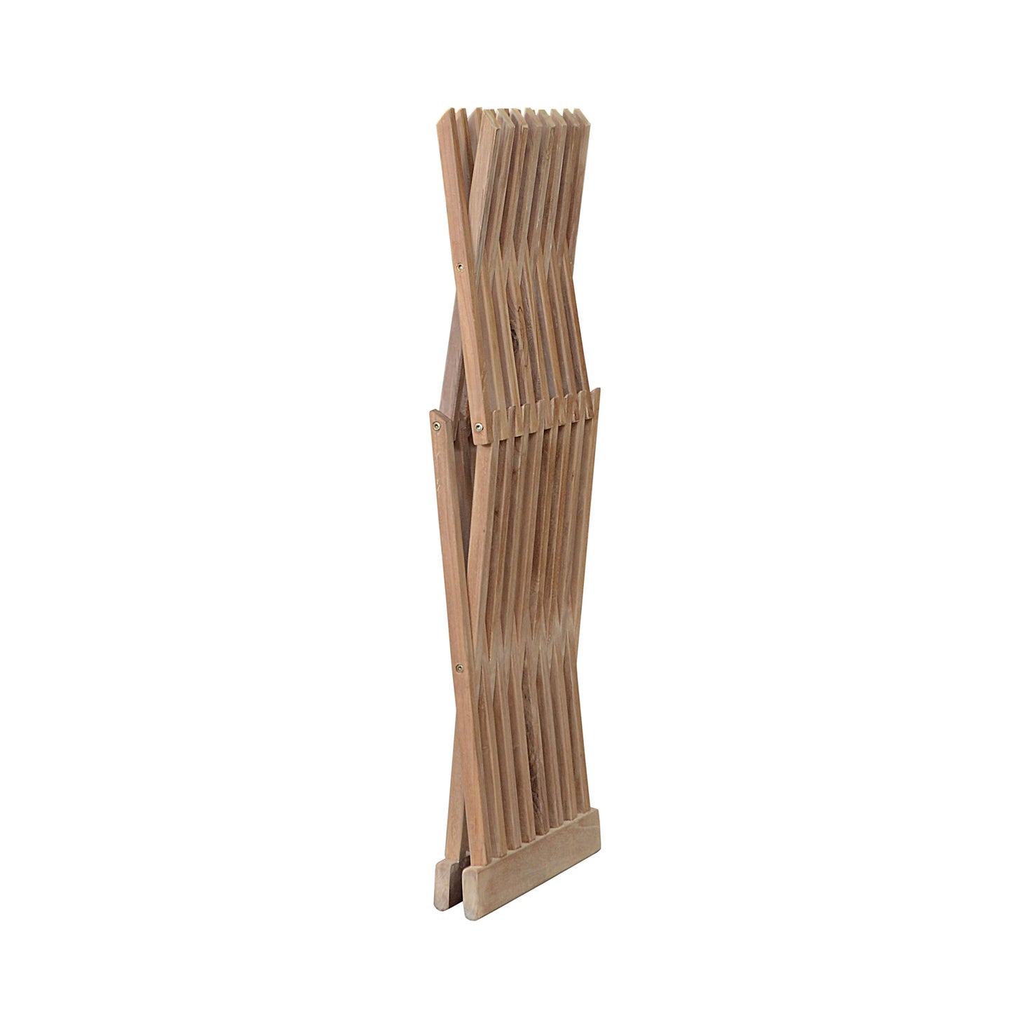 Wooden folding screen on a white background