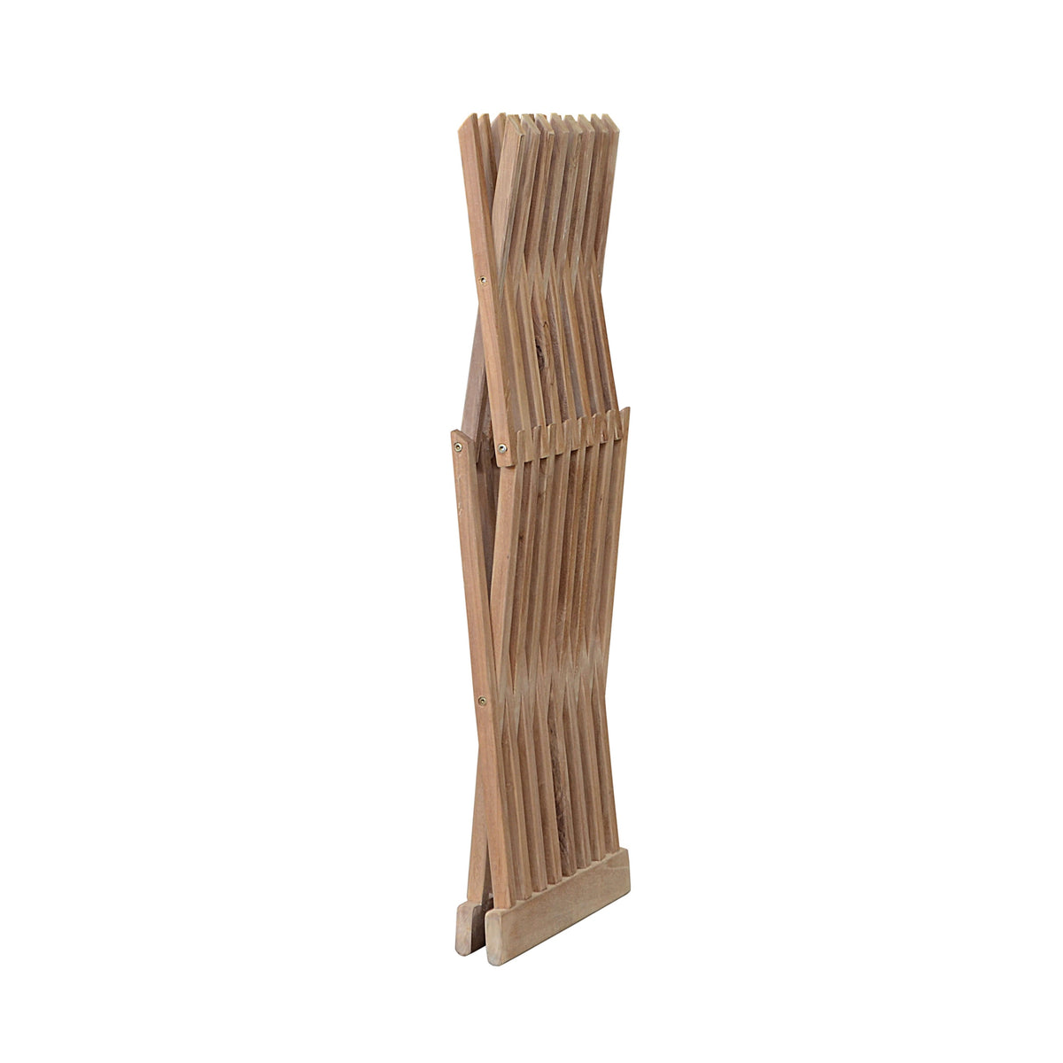 Wooden folding screen on a white background