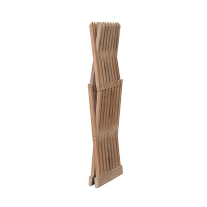 Wooden folding screen on a white background
