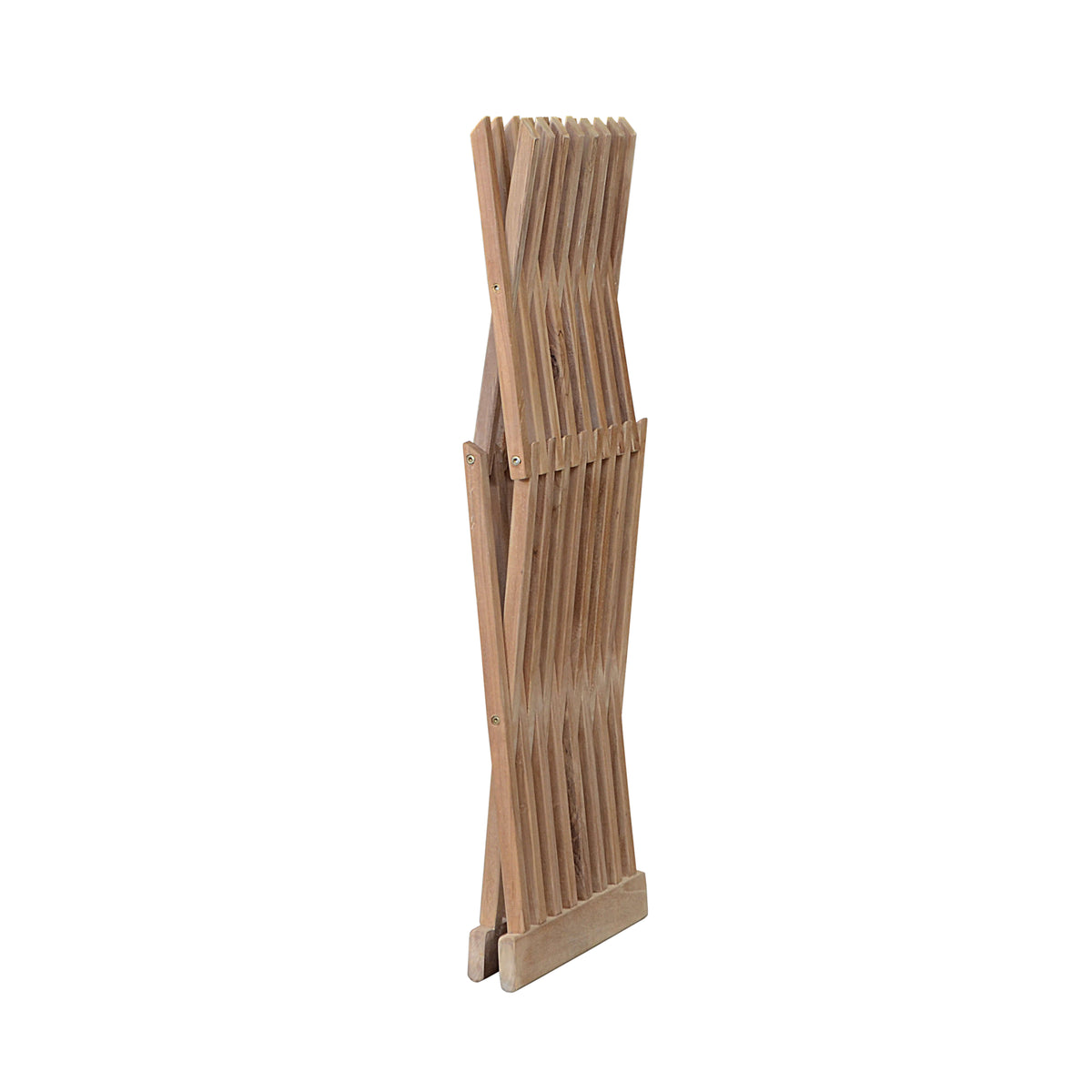 Wooden folding screen on a white background
