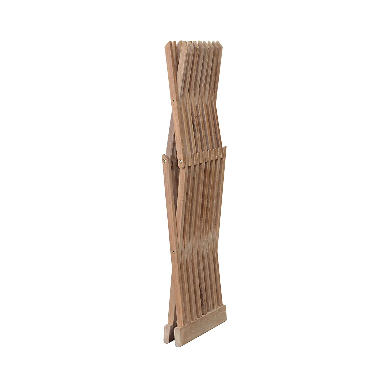 Wooden folding screen on a white background