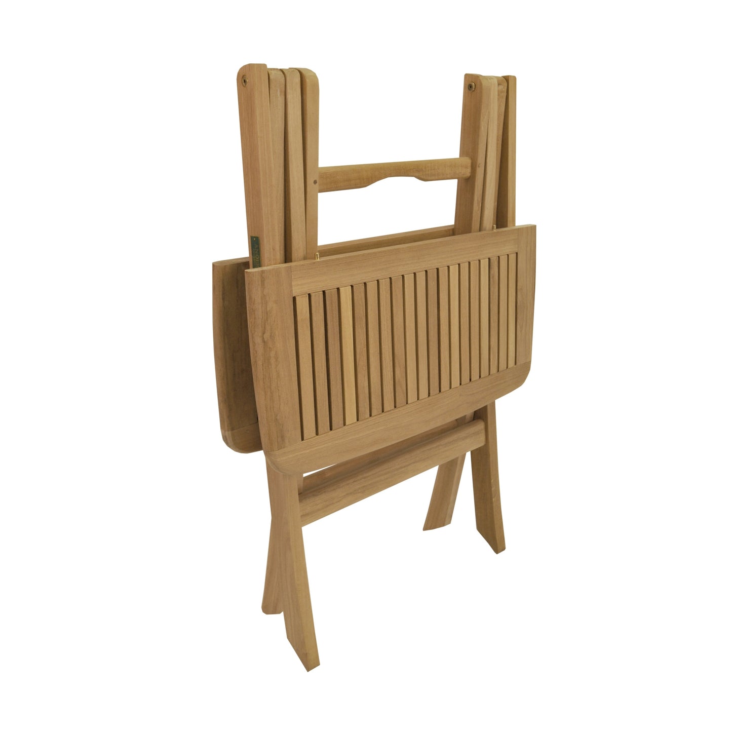 Wooden folding chair on a white background