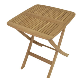 Windsor 24" Portable Outdoor Square Teak Picnic Folding Table