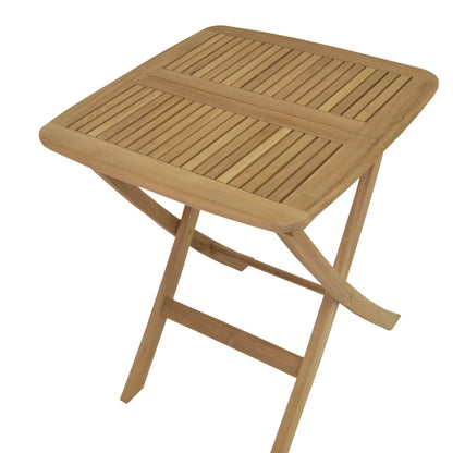 Wooden folding table on a white background