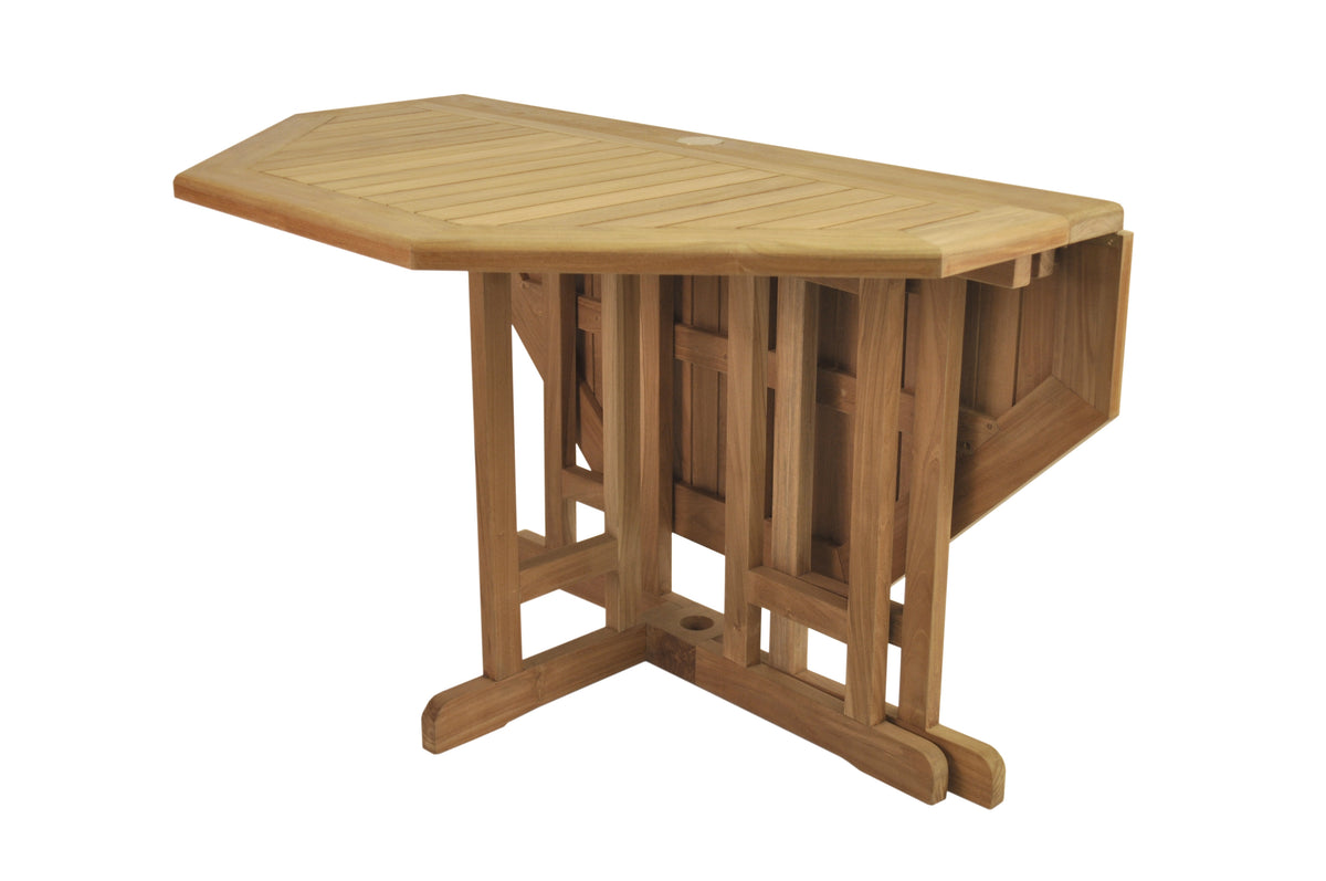 Wooden dining table with a white background