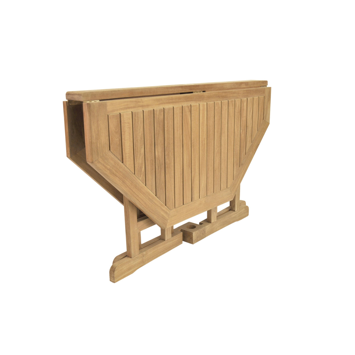 Wooden gateleg table on a white background