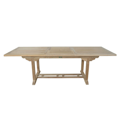 Wooden outdoor table on a white background