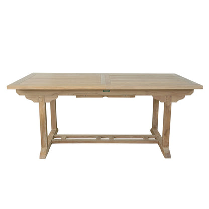Wooden dining table on a white background
