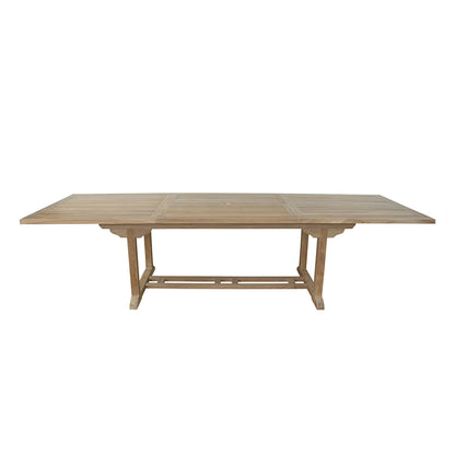 Wooden dining table on a white background