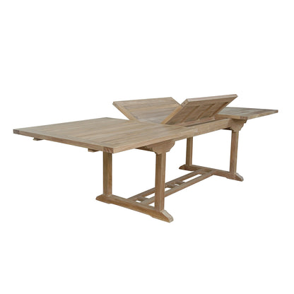 Wooden dining table with a white background