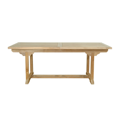 Wooden dining table on a white background