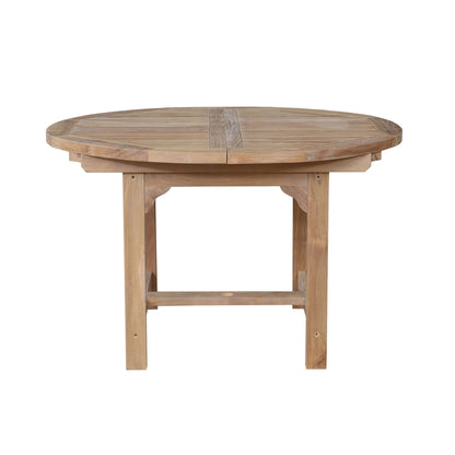 Wooden round table on a white background