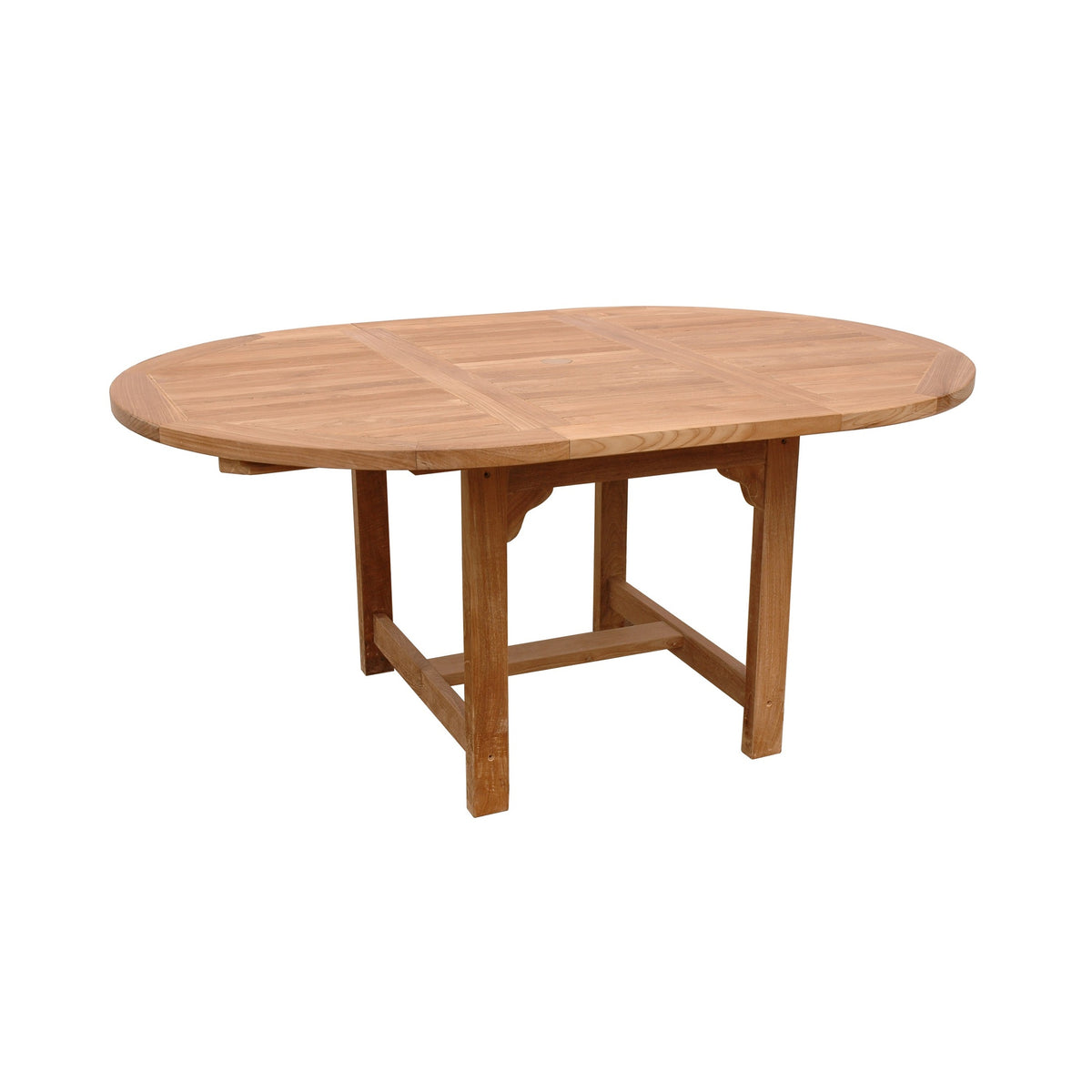 Wooden dining table on a white background