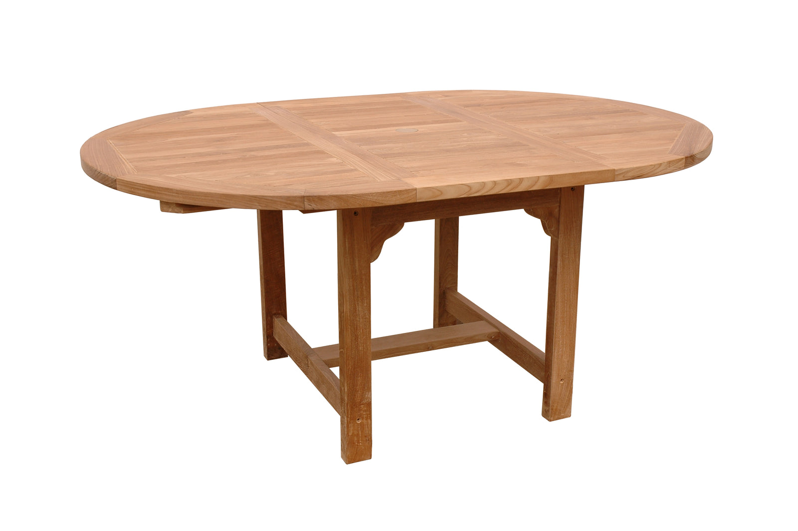 Wooden dining table on a white background